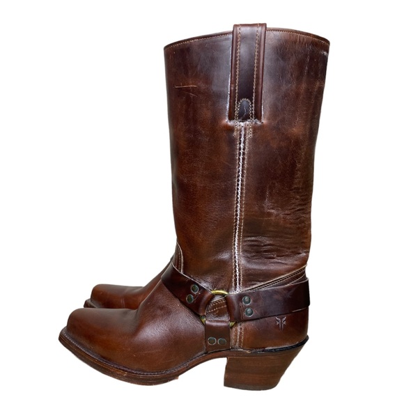 Vintage Frye Harness 12R Western Tall Boots size 9.5 - Picture 2 of 14